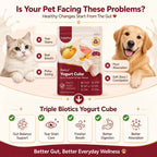 RoyalHugge Biotics+ Yogurt Cube supporting gut balance, tear stain care, fresh breath and digestion