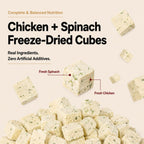 RoyalHugge Chicken and Spinach Freeze-Dried Cubes for cats and dogs
