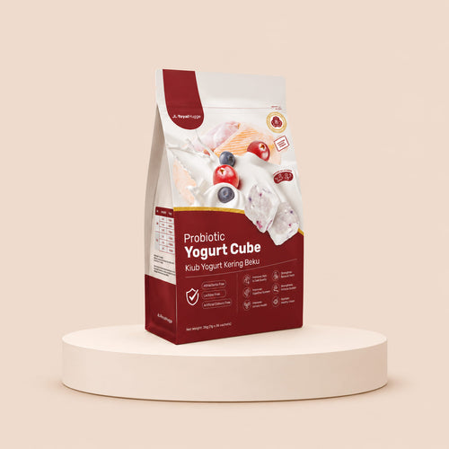RoyalHugge Probiotic Yogurt Cube blueberry cranberry flavour packaging